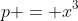 p = x^3