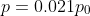 p=0.021p_0