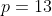 p=13