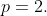 p=2.