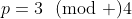 p=3\!\!\pmod 4