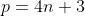 p=4n+3