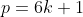 p=6k+1