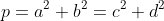 p=a^2+b^2=c^2+d^2