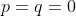p=q=0
