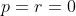 p=r=0