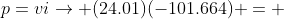 p=vi\rightarrow (24.01)(-101.664) = 
