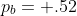 p_{b}= .52