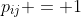 p_{ij} = 1