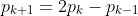 p_{k+1}=2p_k-p_{k-1}