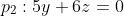 p_2:5y+6z=0