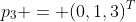 p_3 = (0,1,3)^T