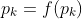 p_k=f(p_k)