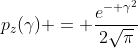 p_z(\gamma) = \frac{e^{- \gamma^2}}{2\sqrt{\pi}}