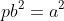 pb^2=a^2