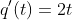 q'(t)=2t