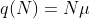 q(N)=N\mu