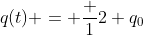 q(t) = \frac 12 q_0