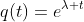 q(t)=e^{\lambda t}