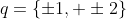q=\{\pm1, \pm2\}