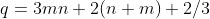 q=3mn+2(n+m)+2/3