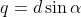 q=d\sin\alpha