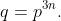 q=p^{3n}.