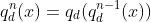 q_{d}^{n}(x)=q_{d}(q_{d}^{n-1}(x))