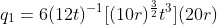 q_1=6(12t)^{-1}[(10r)^{\frac{3}{2}}t^3](20r)