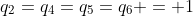 q_2=q_4=q_5=q_6 = 1