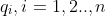q_i,i=1,2..,n