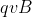 qvB~sin(45) = \frac{mv^2}{R}