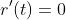 r'(t)=0