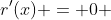 r'(x) = 0 ~\implies~2(x-b)=0~\iff~x=b