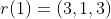 r(1)=(3,1,3)
