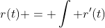 r(t) = \int r'(t)~dt = \int 40 \sqrt{t}~dt = 40 \int t^{\frac 12}~dt