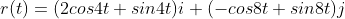 r(t)=(2cos4t+sin4t)i+(-cos8t+sin8t)j