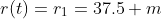 r(t)=r_1=37.5 m