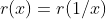 r(x)=r(1/x)