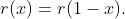 r(x)=r(1-x).