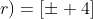 \overline{B}(a;r)=[\pm 4]