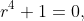 r^{4}+1=0,