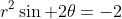 r^2\sin 2\theta=-2