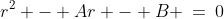 r^{n-2}\!:\;\;r^2 - Ar - B \:=\:0