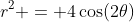 r^2 = 4\cos(2\theta)