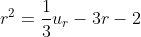 r^2=\frac{1}{3}u_r-3r-2