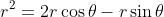 r^2=2r\cos\theta-r\sin\theta