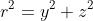 r^2=y^2+z^2