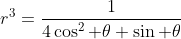 r^3=\frac{1}{4\cos^2 \theta \sin \theta}