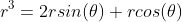 r^3=2rsin(\theta) rcos(\theta)